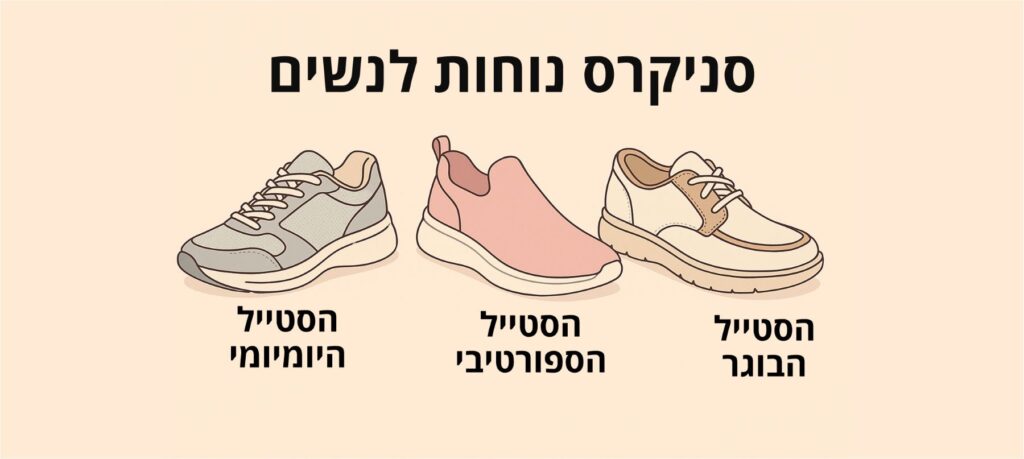 סניקרס נוחות לנשים מגוון סגנונות